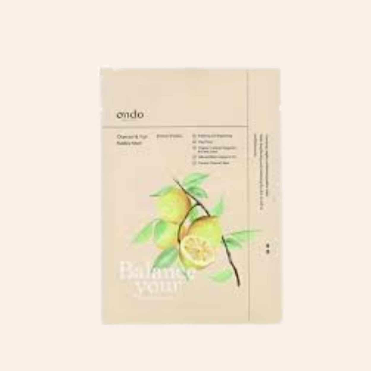Ondo Beauty 36.5 PONG-PONG Charcoal and Yuja Bubble Mask 25 ml