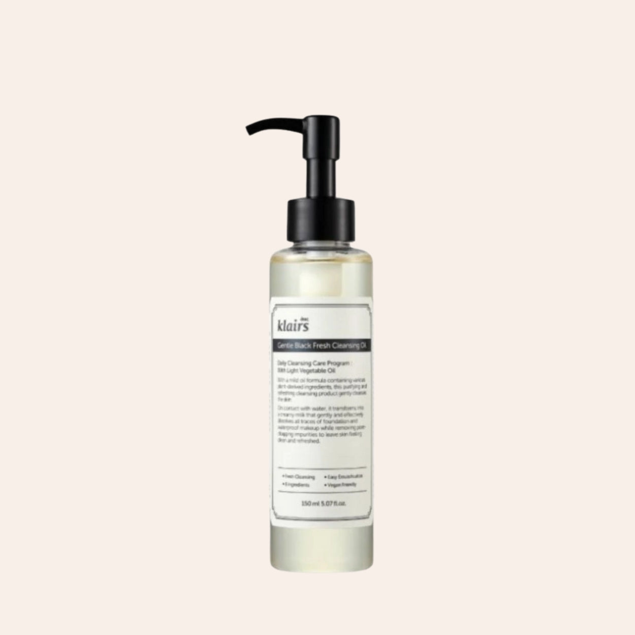 Dear, Klairs Gentle Black Fresh Cleansing Oil 150 ml