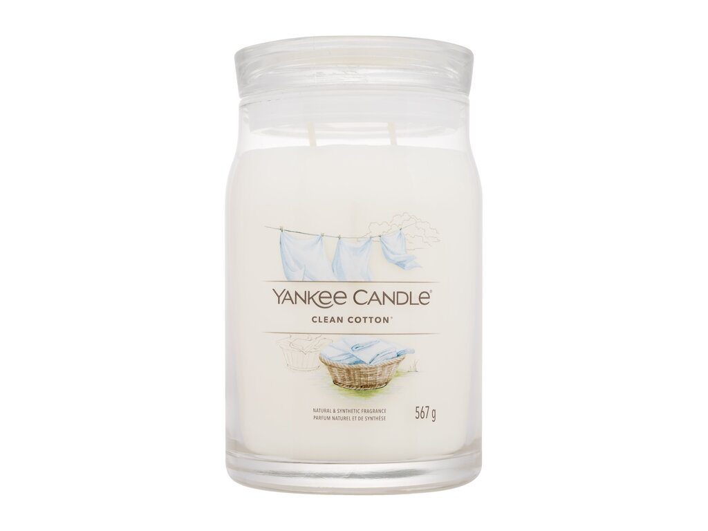 Yankee Candle Signature Clean Cotton 567 ml - 567ml - Vonná svíčka